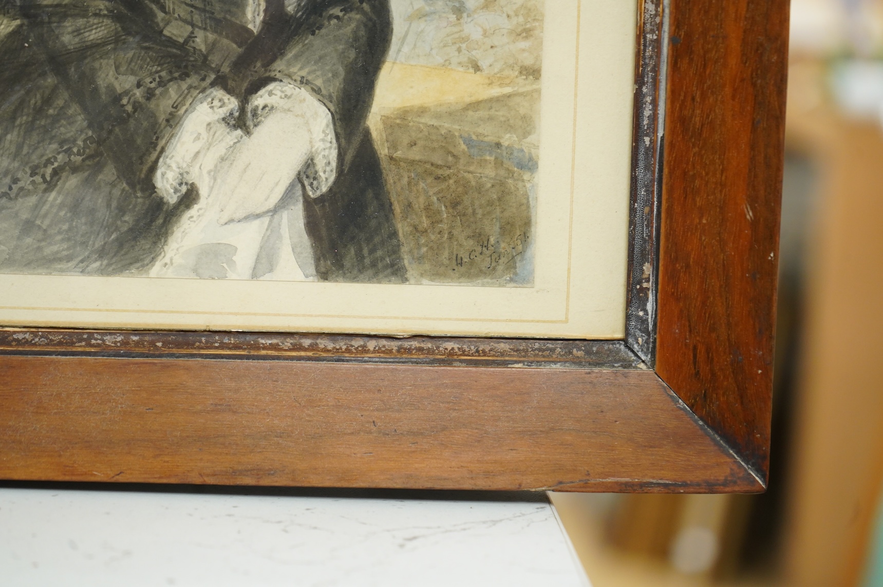 Richard Cooper Junior (1740-1814), ‘Landscape with Trees’, ink on buff paper, signed, 23 x 31cm